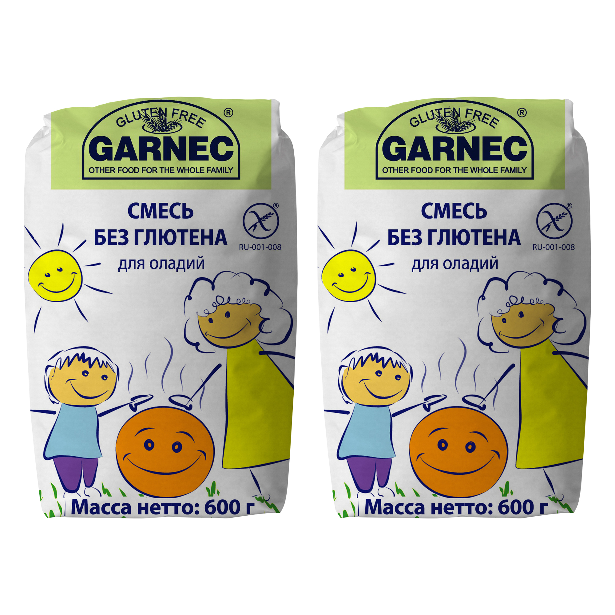 Смесь для приготовления блинов Garnec без глютена 600г*2 - фото 1