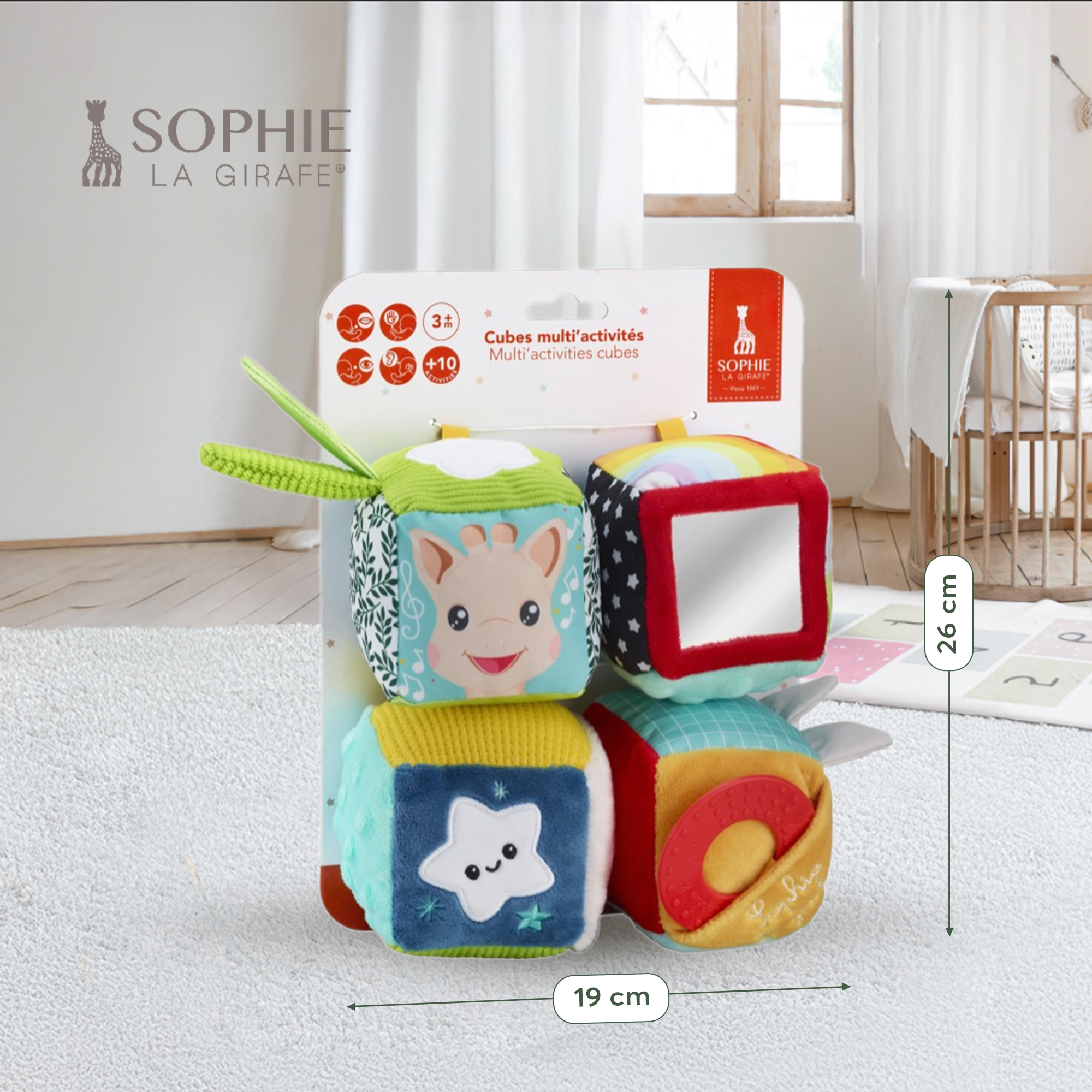 Игрушка развивающая Sophie la girafe Мультиактивных кубы 230856 - фото 5