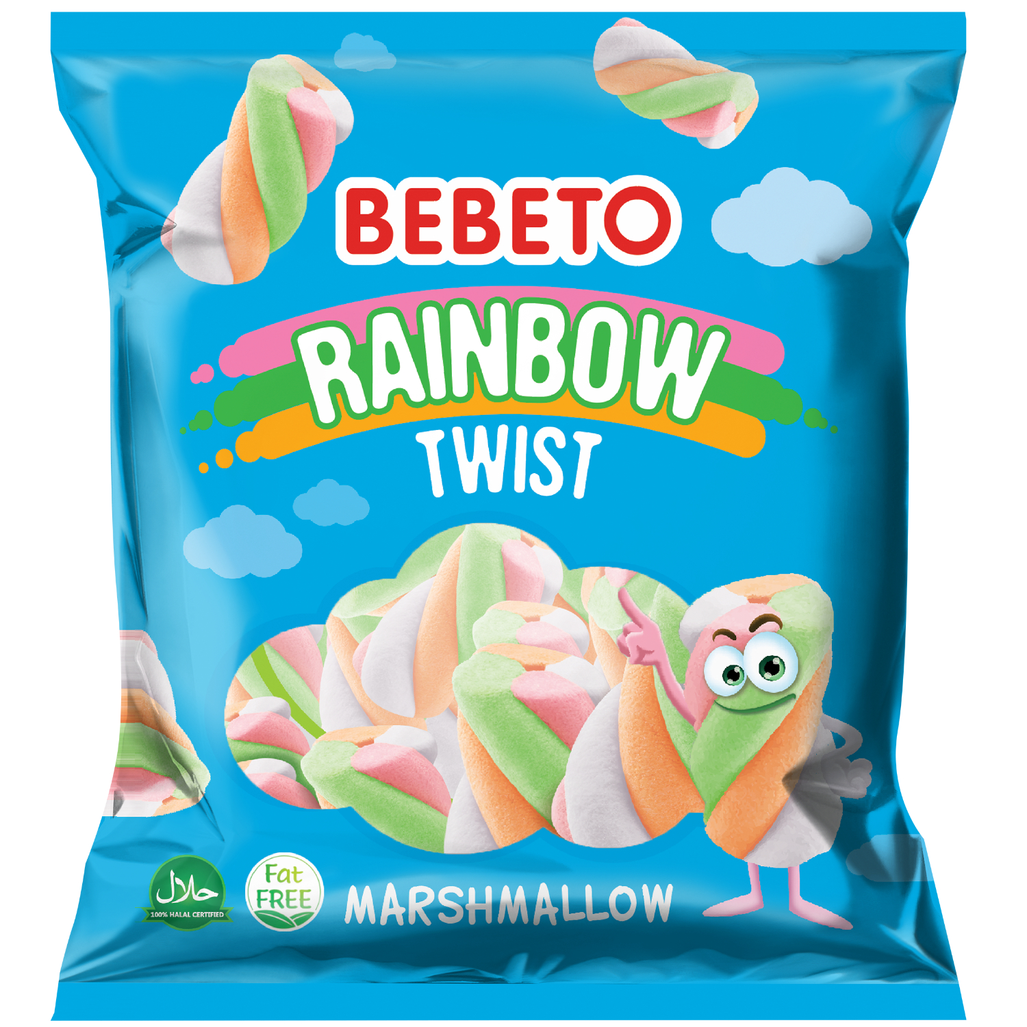 Суфле-маршмеллоу Bebeto Rainbow twist 60г купить по цене 79.1 ₽ в  интернет-магазине Детский мир