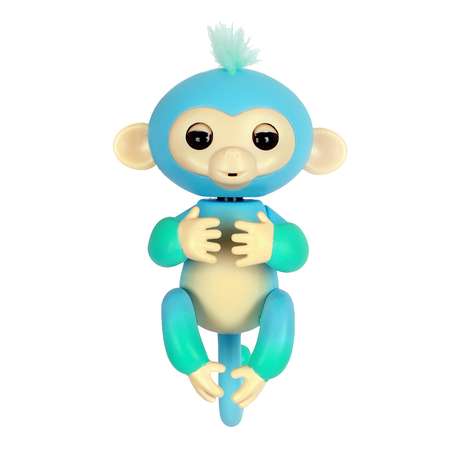 Обезьянка Fingerlings интерактивная Чарли Голубая с зеленым 3723