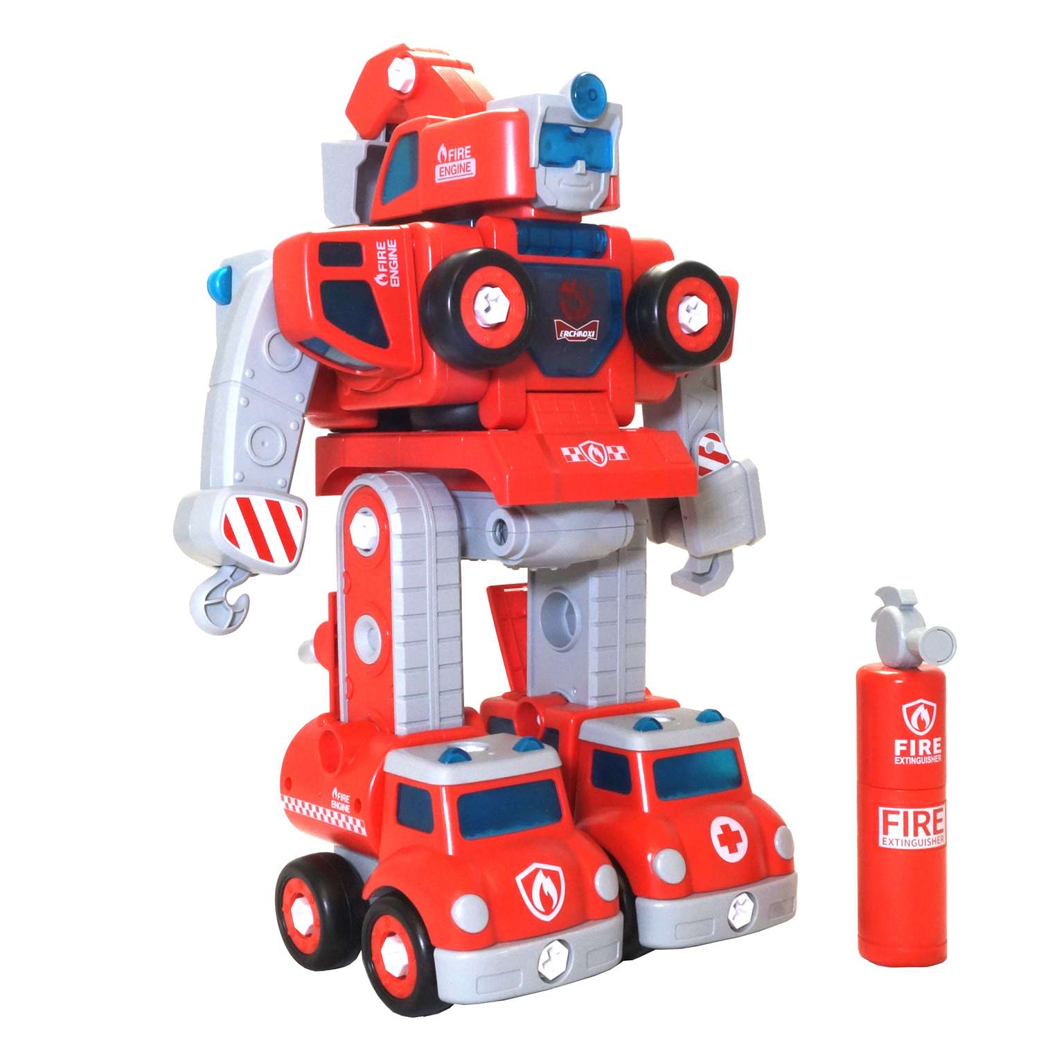 Набор игровой АЛЬЯНС Робот+пожарная техника 5в1 A-TR-76R - фото 1