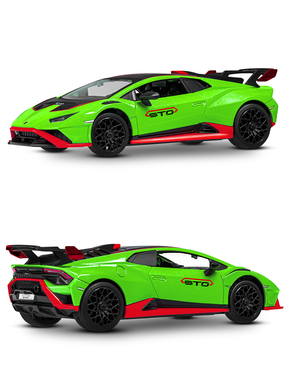 Автомобиль АВТОпанорама Lamborghini 1:32 зеленый JB1251662 - фото 8