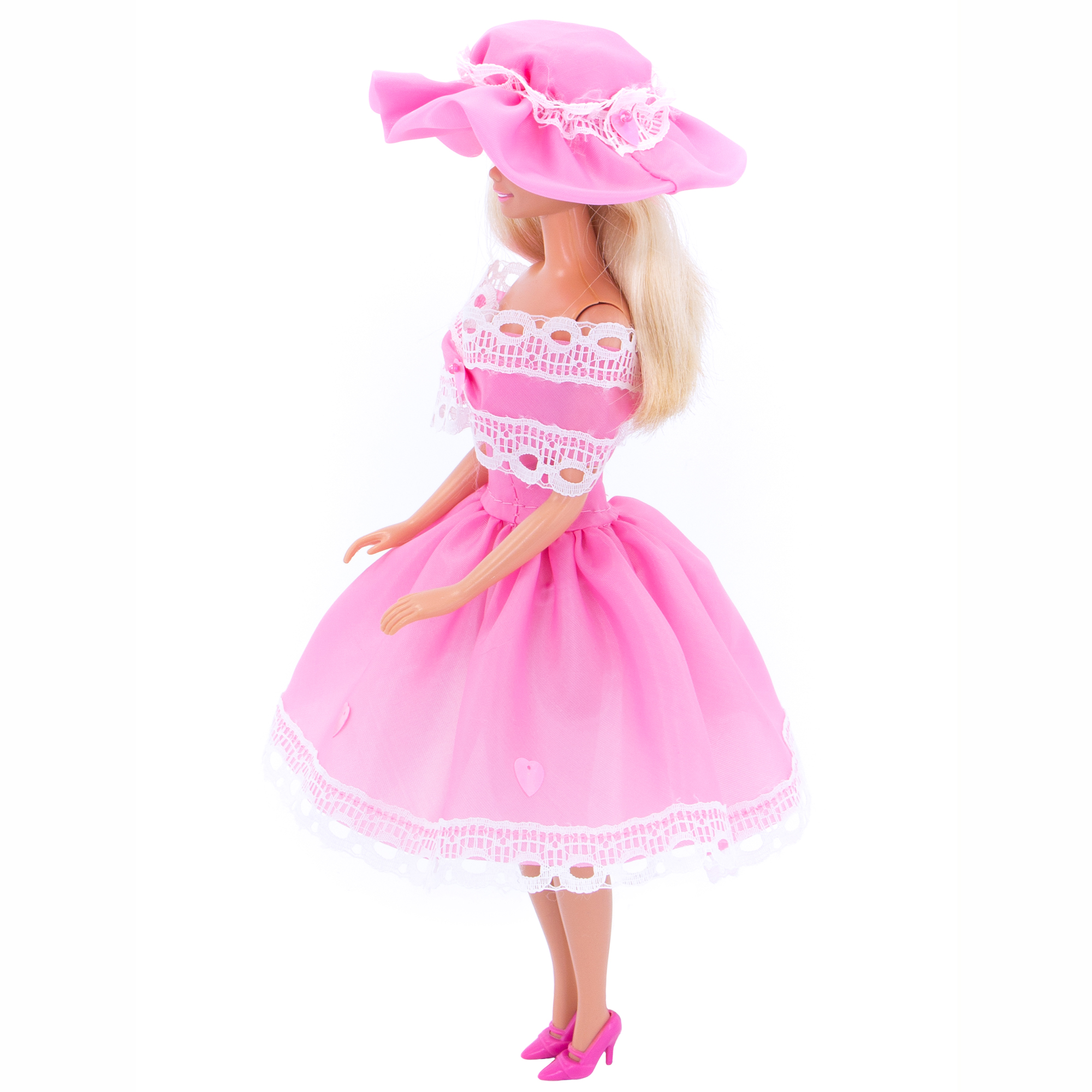 Легкое платье из шелка Модница для куклы 29 см 1401 розовый 1401розовый - фото 4