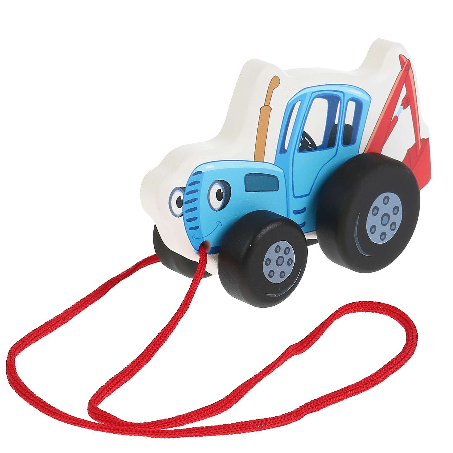Игрушка-каталка Буратино Синий Трактор 12 см пакет с хедером 295605 - фото 1