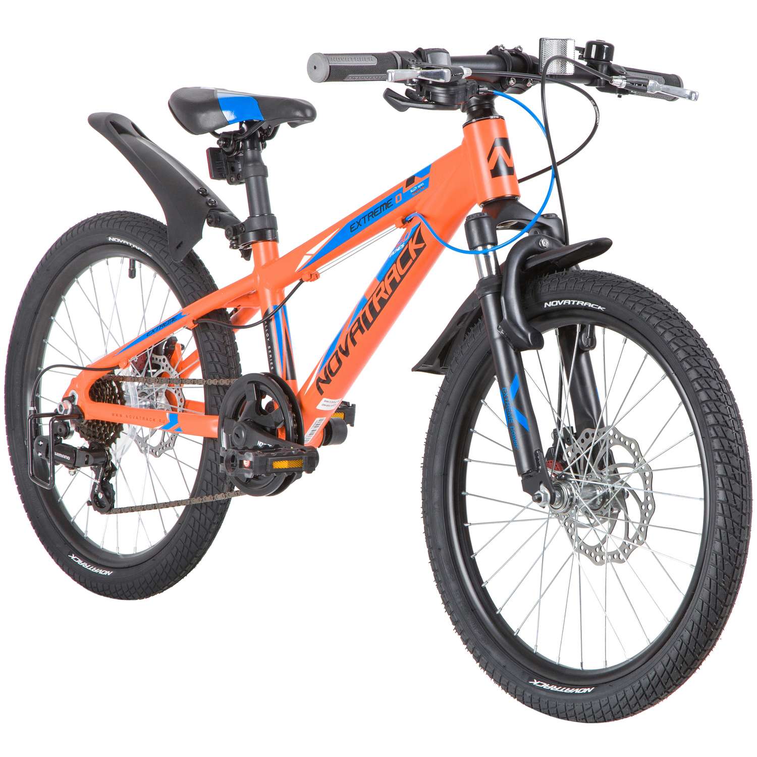 Велосипед NOVATRACK Extreme 7.D 20 оранжевый - фото 2