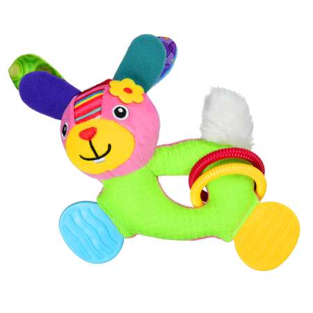 Мягкая игрушка Uviton с прорезывателем и погремушкой Bright friend Собачка
