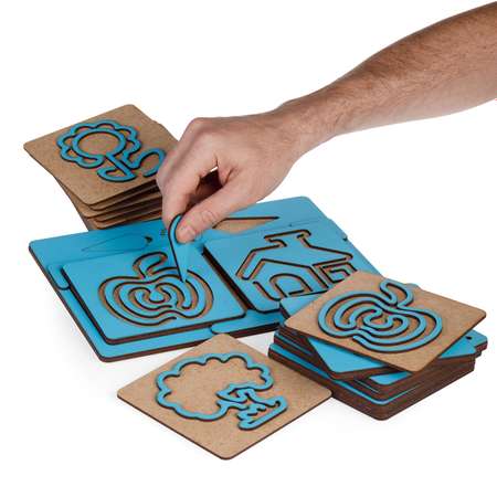 Развивающая игра Большой Слон доски межполушарные в коробочке синий
