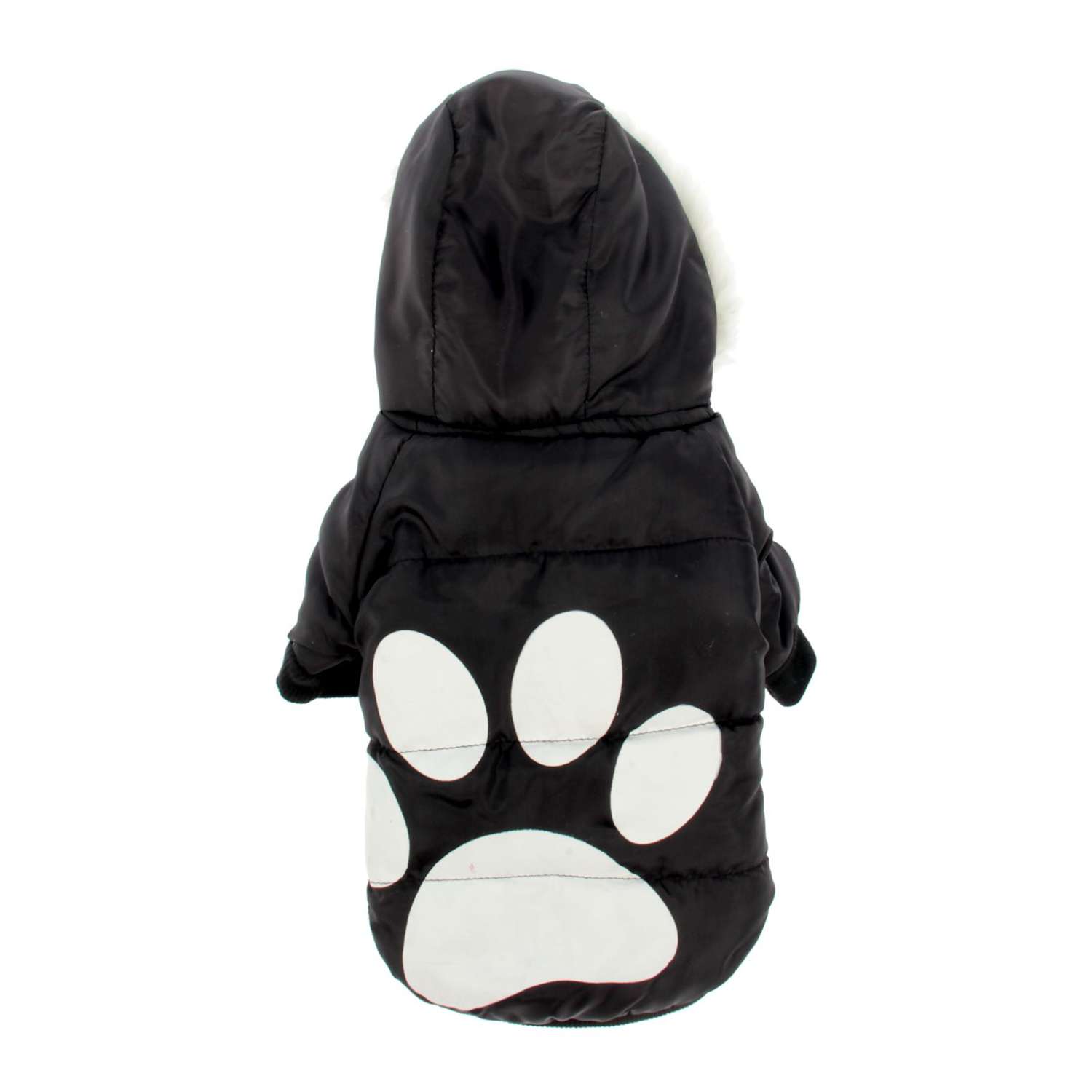 Куртка для собак Sima-Land с капюшоном и мехом размер S черная - фото 2