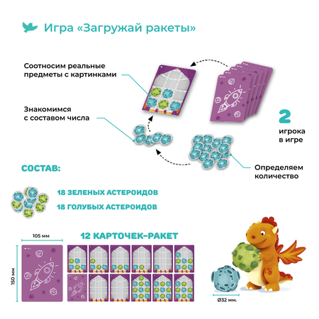 Обучающий набор Умница Первые математические игры 2в1. Считаем сокровища и Космосчёт. Занимательная математика.