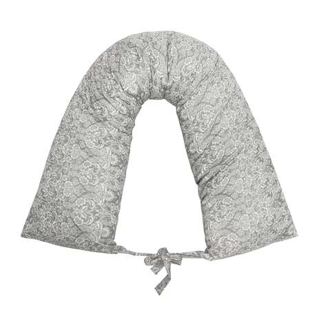 Подушка AmaroBaby для беременных валик 170х35 см Дамаск серый