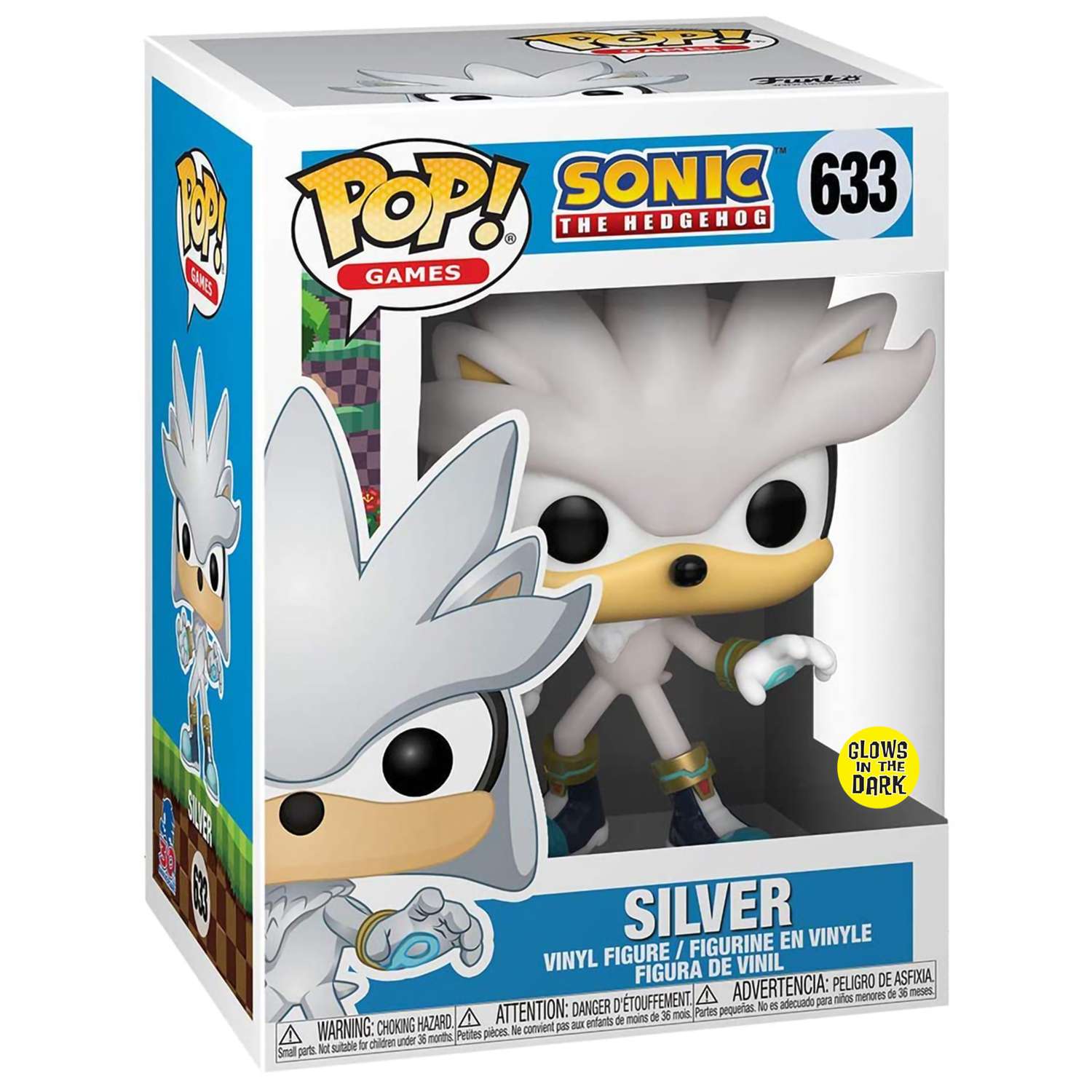 Фигурка Funko POP! Games Sonic the Hedgehog 30th Silver Серебряный Соник - фото 3