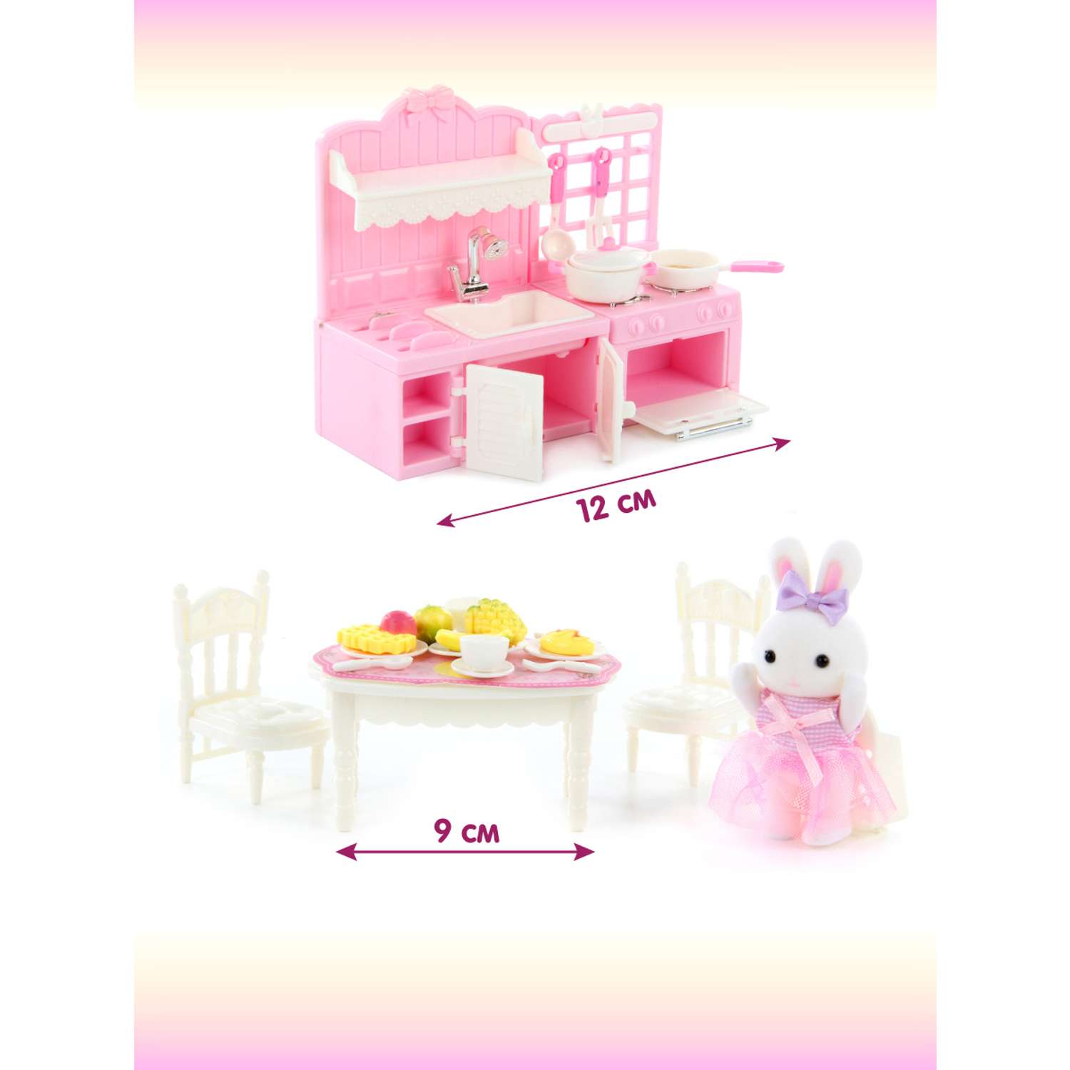 Детская кухня Veld Co Мебель для кукол Зайка посуда игрушечные продукты 113305 - фото 2