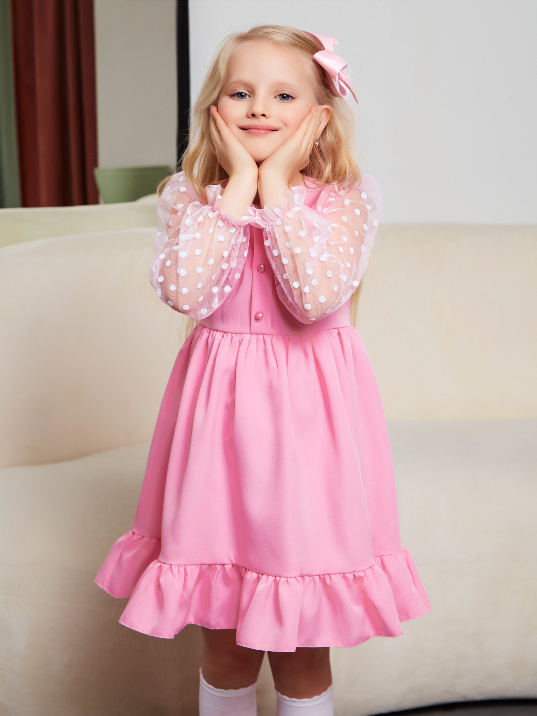 Платье Sofisha kids Plat.barbie/розовый - фото 8