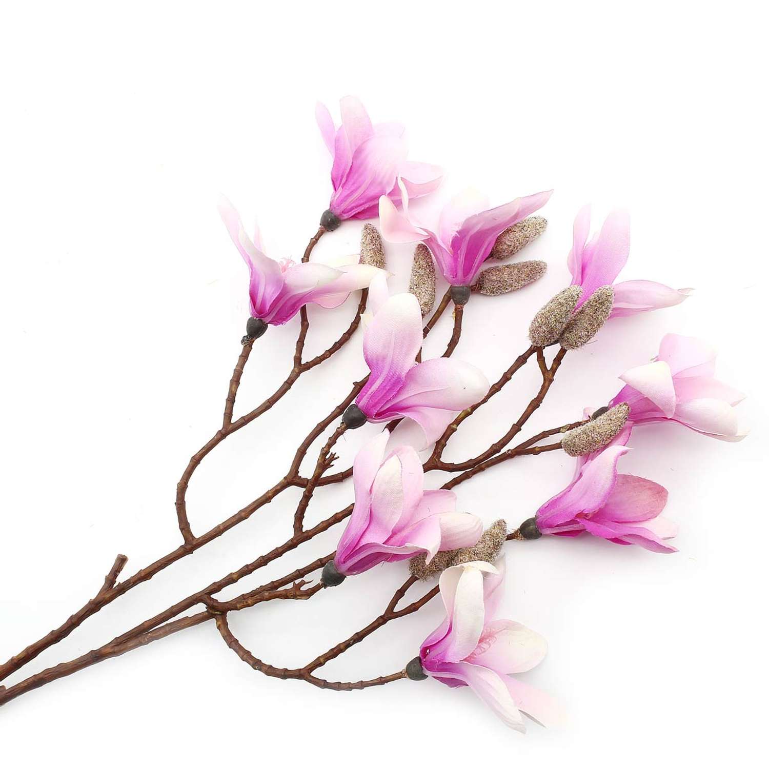 Цветок искусственный Astra Craft Магнолии 70 см цвет белый с сиреневым - фото 2