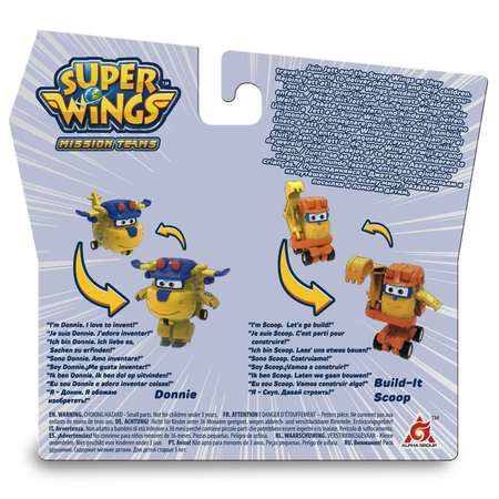 Мини-трансформер 2в1 Super Wings Донни и Скуп EU730002C