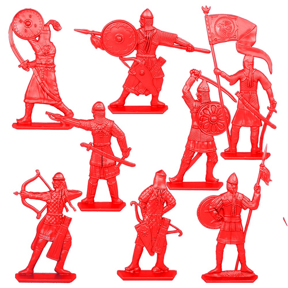 Набор солдатиков Воины и Битвы Пешие половцы цвет красный - фото 2