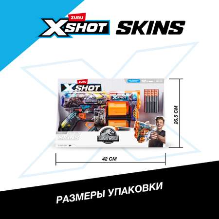 Набор игровой с бластером Zuru X-Shot Skins Дред Jurassicс 12 стрелами 36754