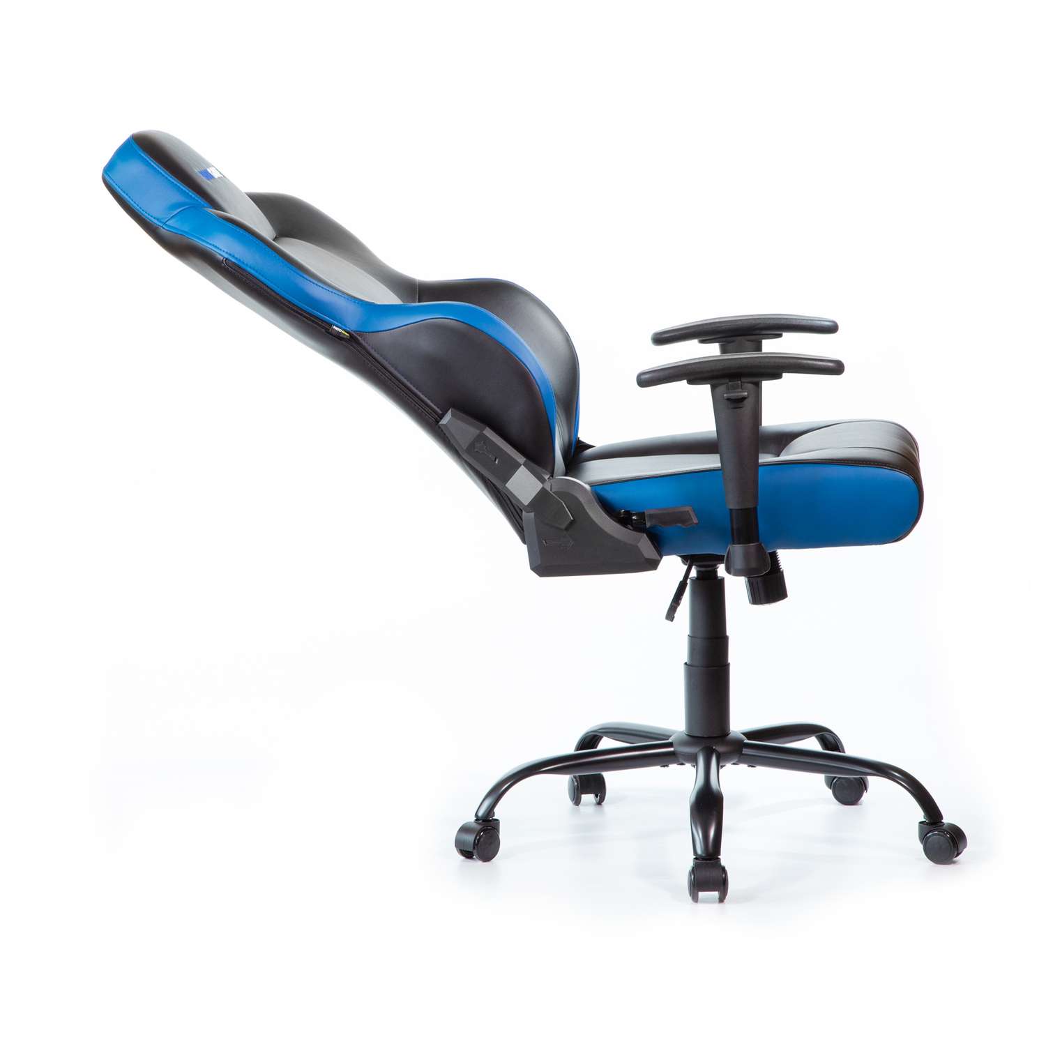 Кресло компьютерное VMMGAME UNIT UPGRADE с регулируемой спинкой кожа черно-синий - фото 5