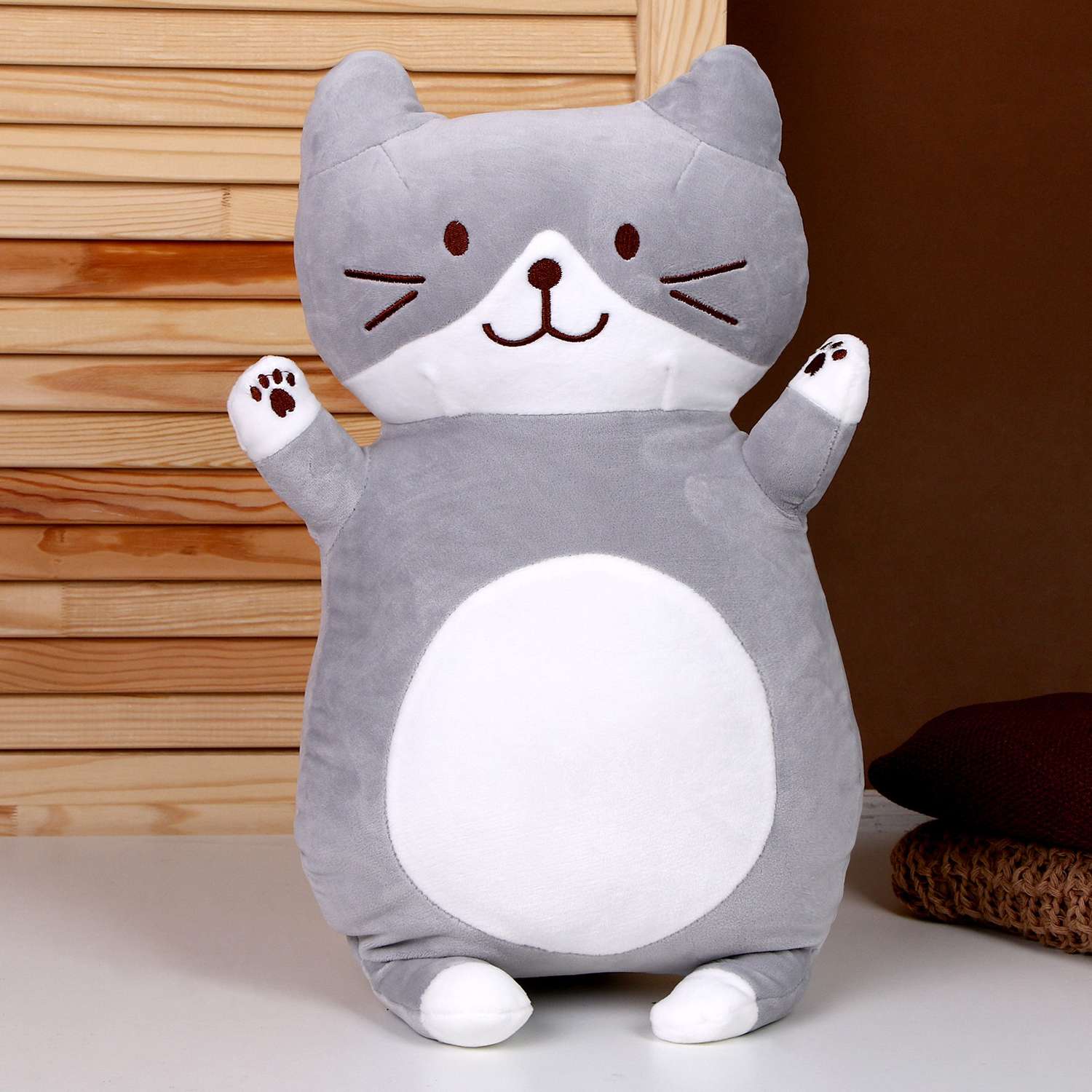 Мягкая игрушка Sima-Land «Кот» 45 см цвет серый - фото 1