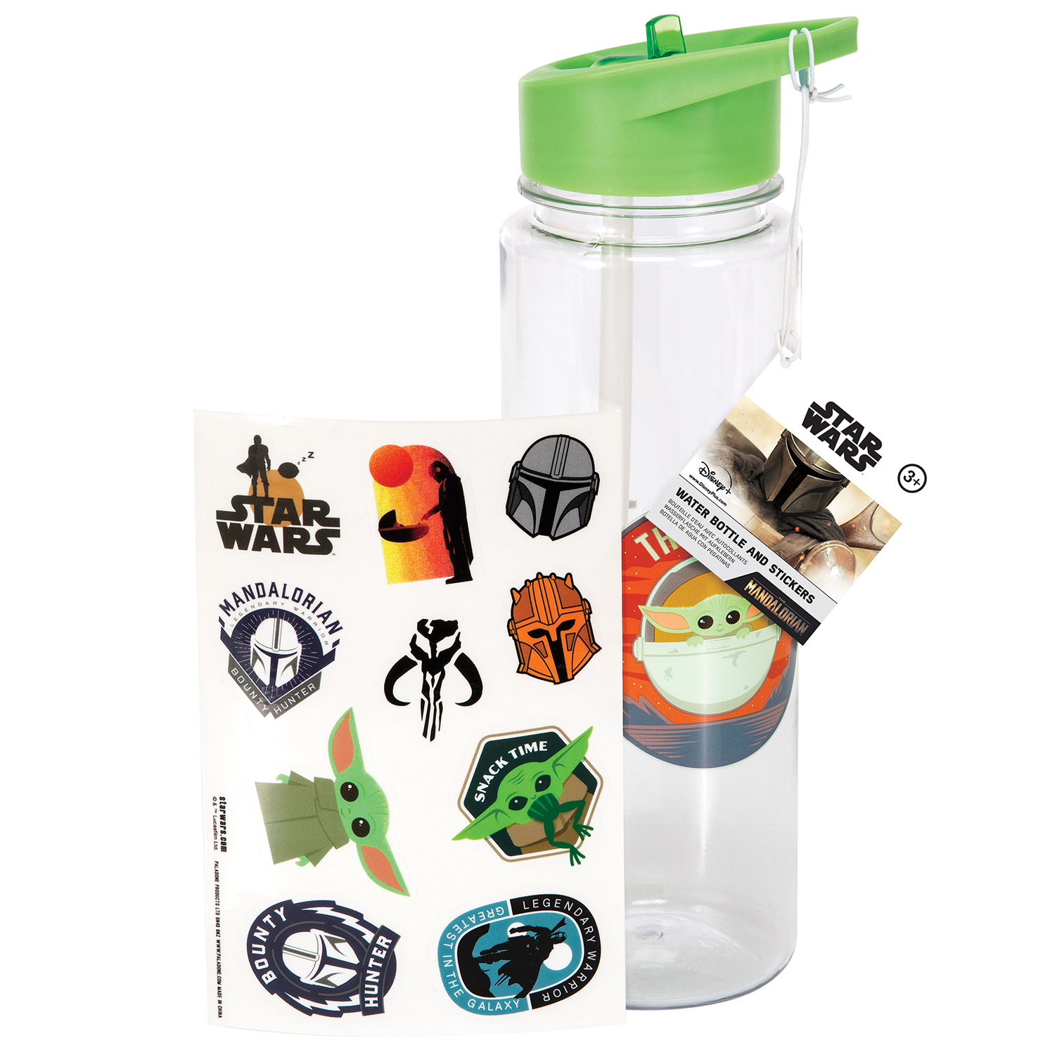 Бутылка PALADONE SW Mandalorian The Child Plastic Water Bottle with Stickers 650 ml - фото 2