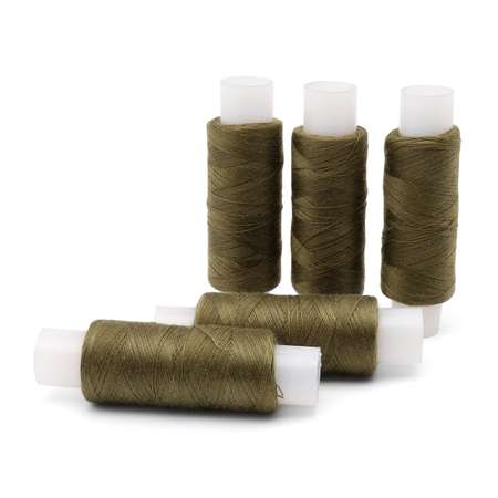 Нитки Nitka для плотных тканей для рукоделия шитья 200 м 5 шт хаки