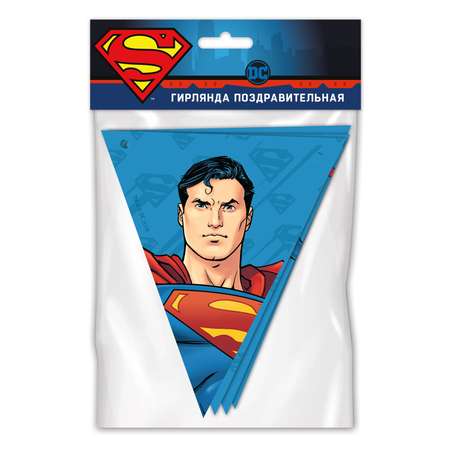 Гирлянда поздравительная ND PLAY Superman Персонажи флажки