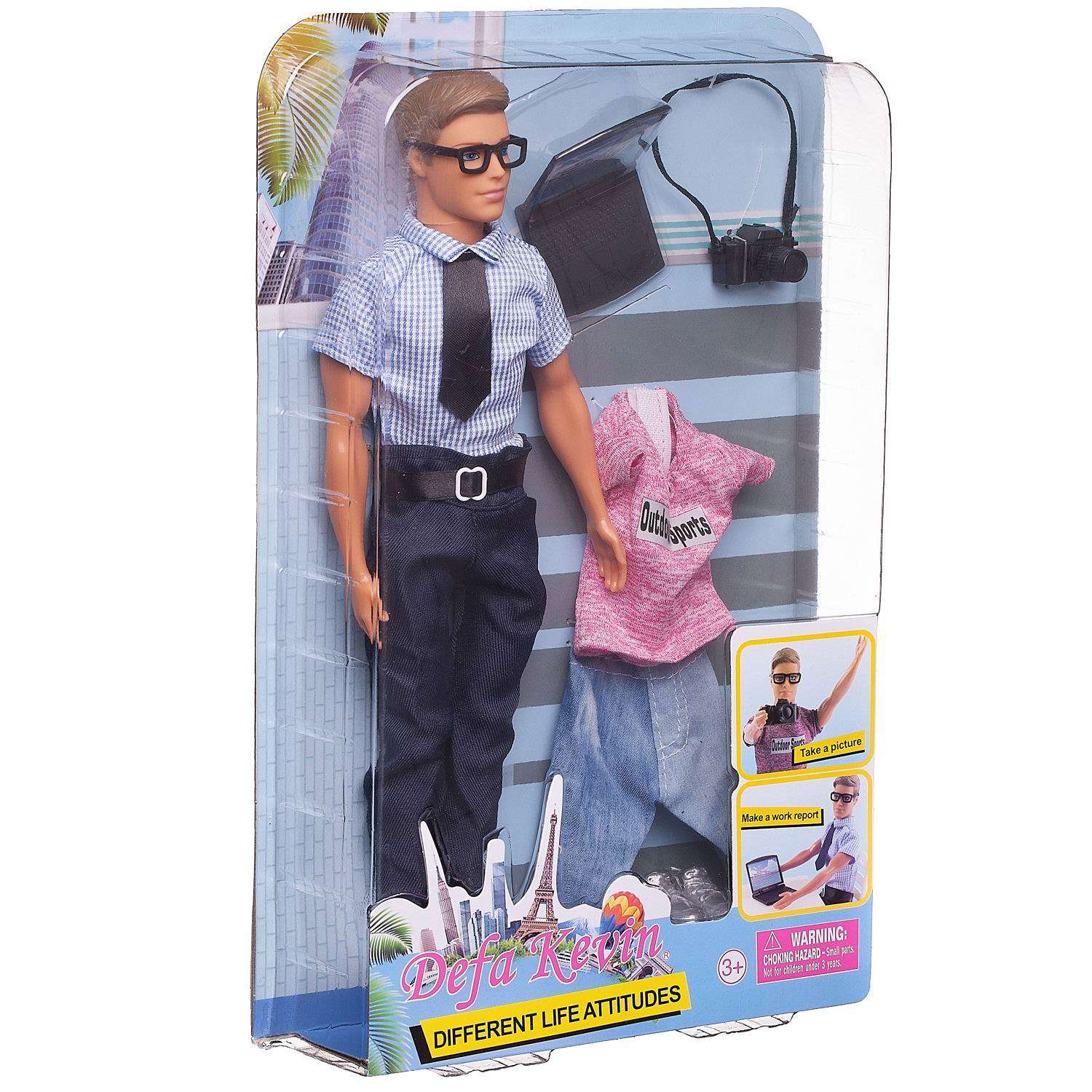 Кукла ABTOYS На работе co сменным комплектом одежды и игровыми предметами 8385d/бело-голубая - фото 2