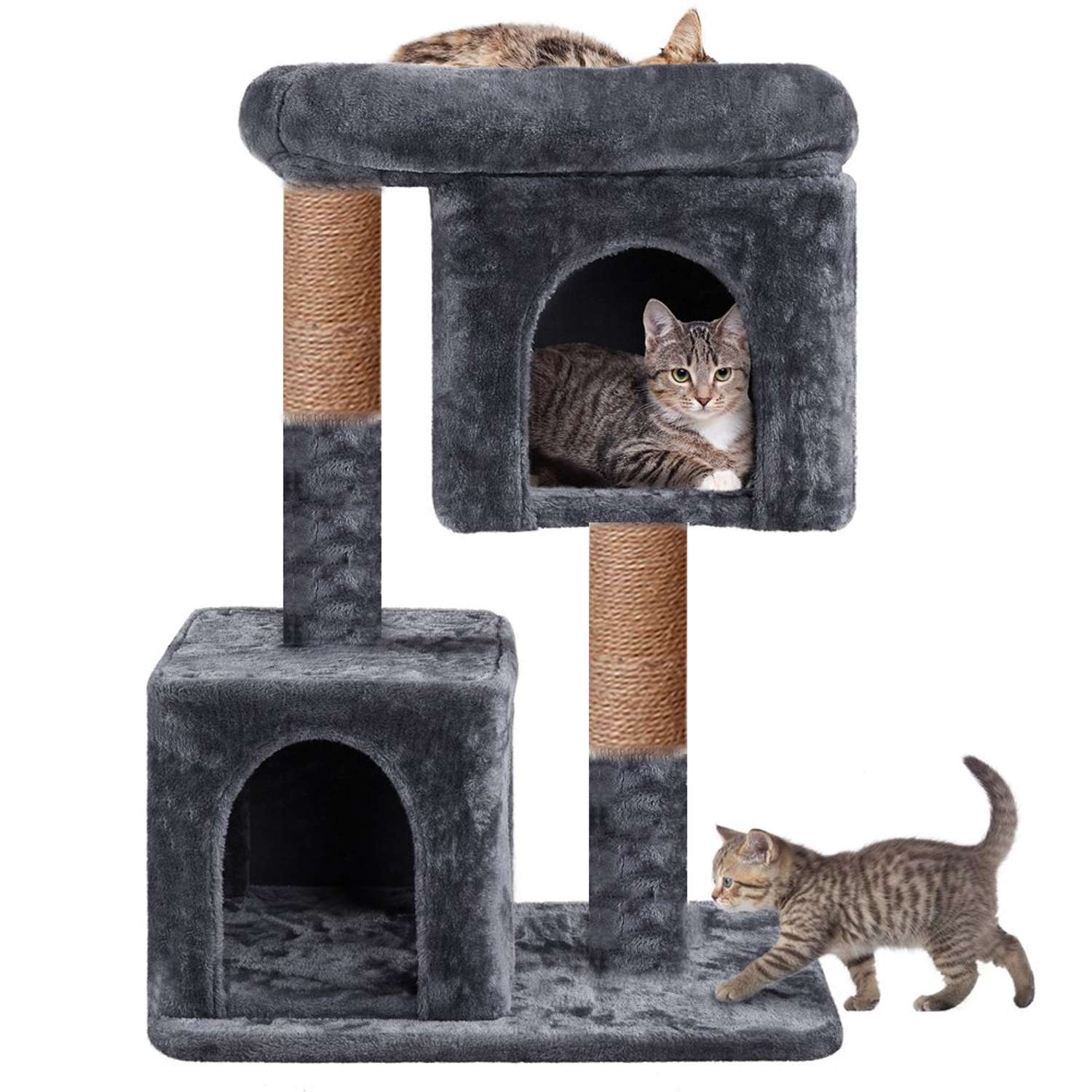 Когтеточка для кошек с домиком БРИСИ Черный - фото 1
