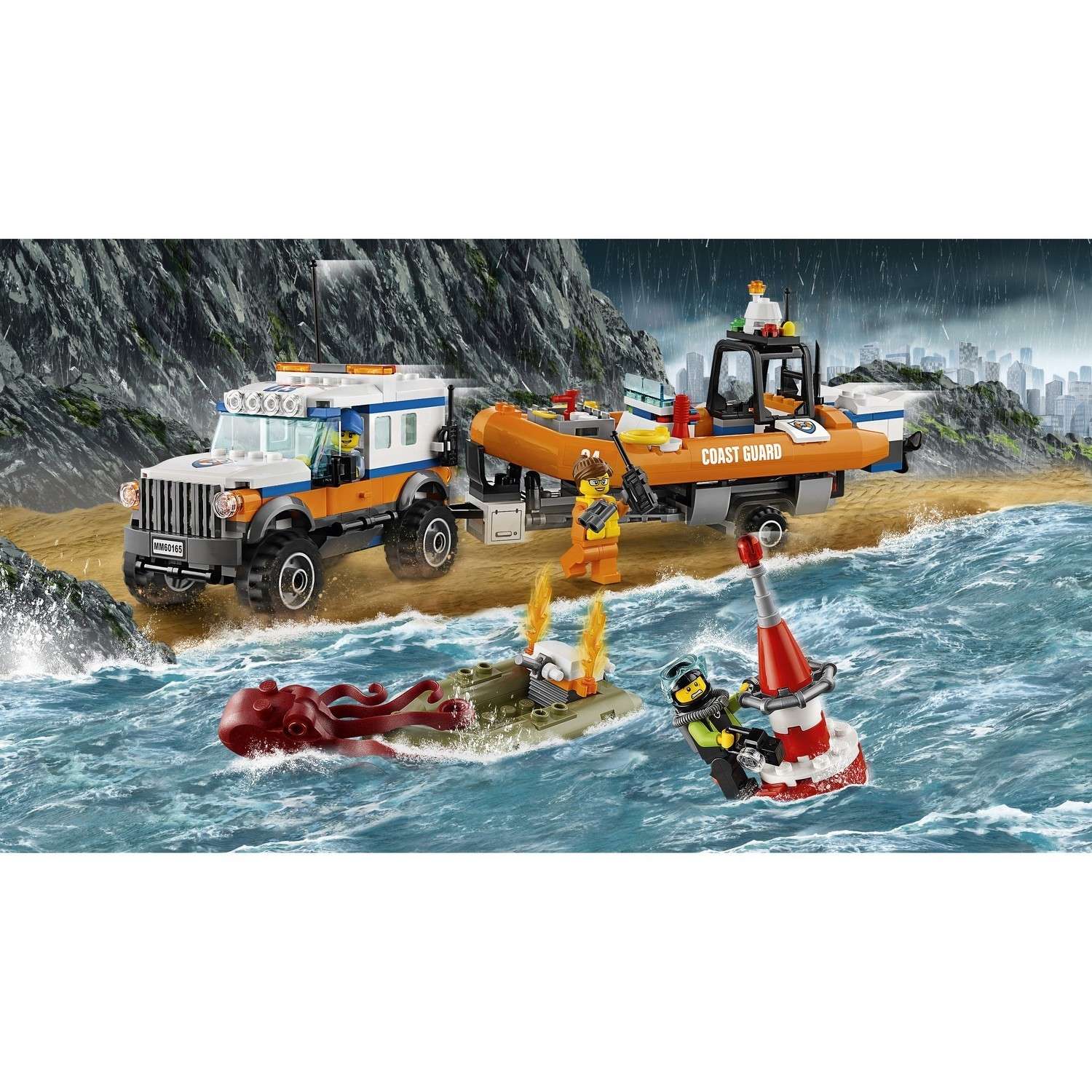 Конструктор LEGO City Coast Guard Внедорожник 4х4 команды быстрого реагирования (60165) - фото 4