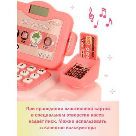 Игровой набор Veld Co тележки и корзинки, прилавок, касса, продукты