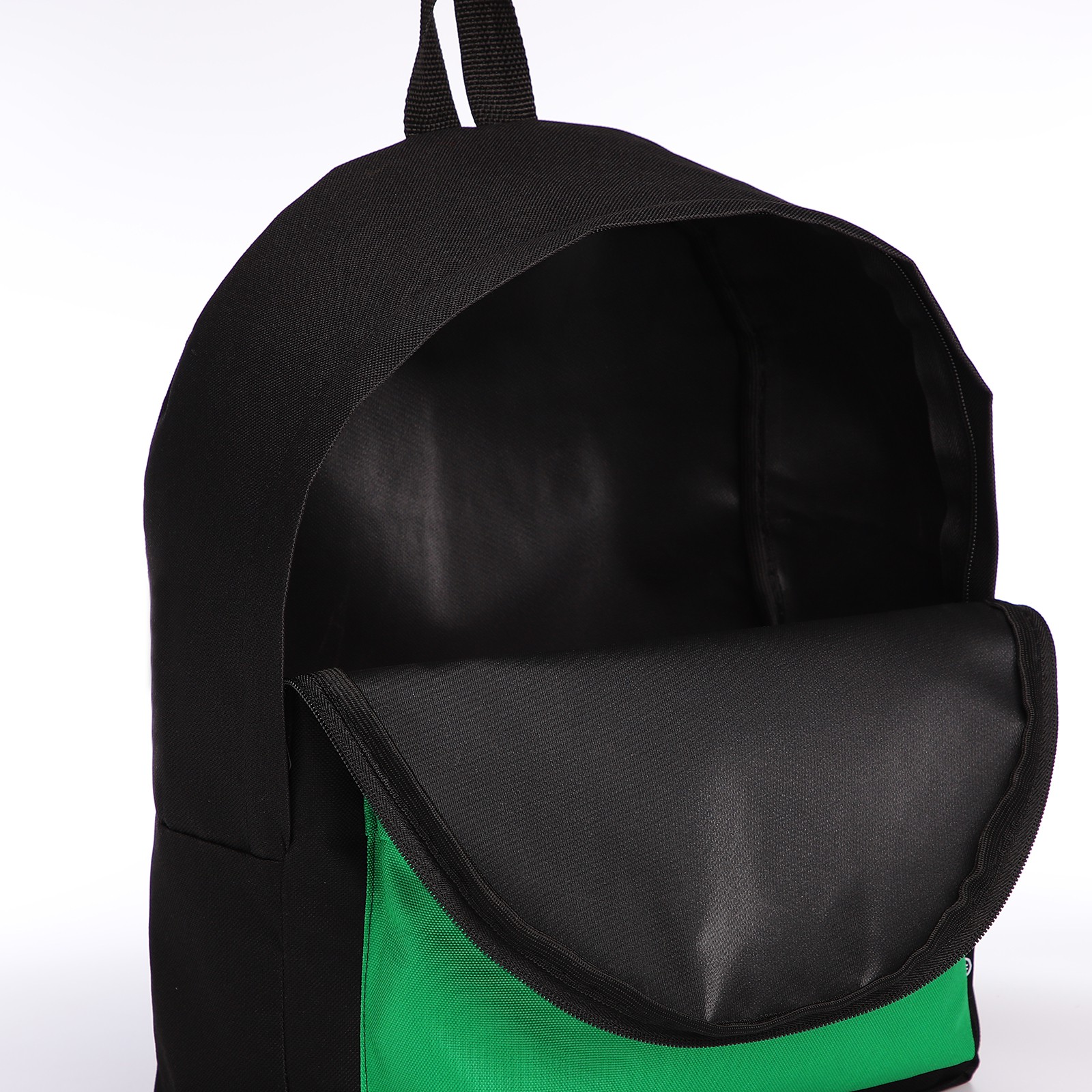 Спортивный рюкзак Sima-Land 20 литров цвет чёрный/зелёный - фото 4