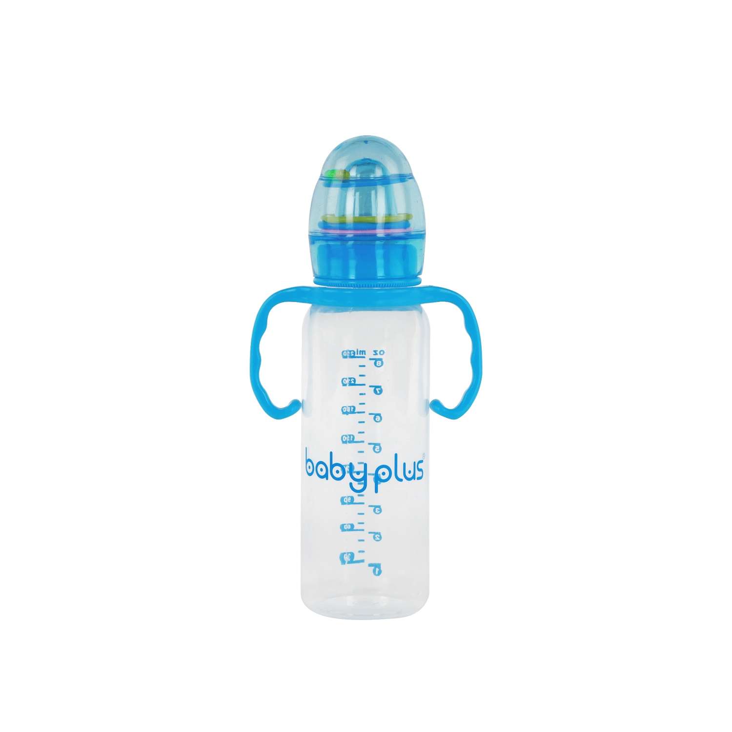Бутылочка для кормления Baby Plus с ручками и соской BP7483-A 250 мл синяя - фото 1