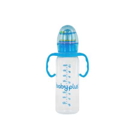 Бутылочка для кормления Baby Plus с ручками и соской BP7483-A 250 мл синяя