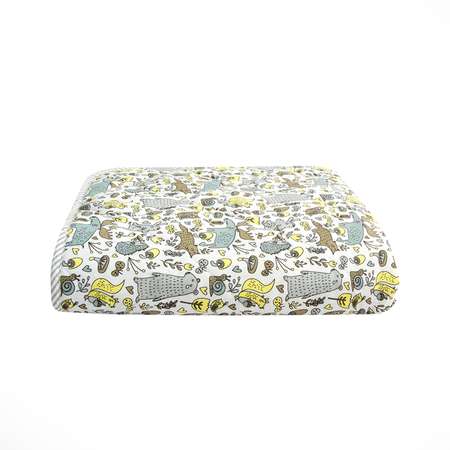 Коврик детский стёганный AmaroBaby Soft Mat 115х115 см Лесные жители серый