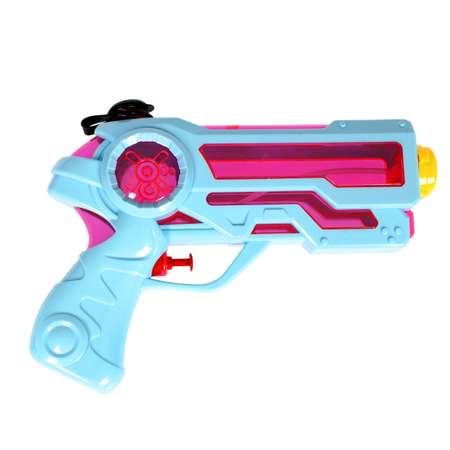 Водный пистолет BONDIBON голубого цвета с розовым прозрачным резервуаром