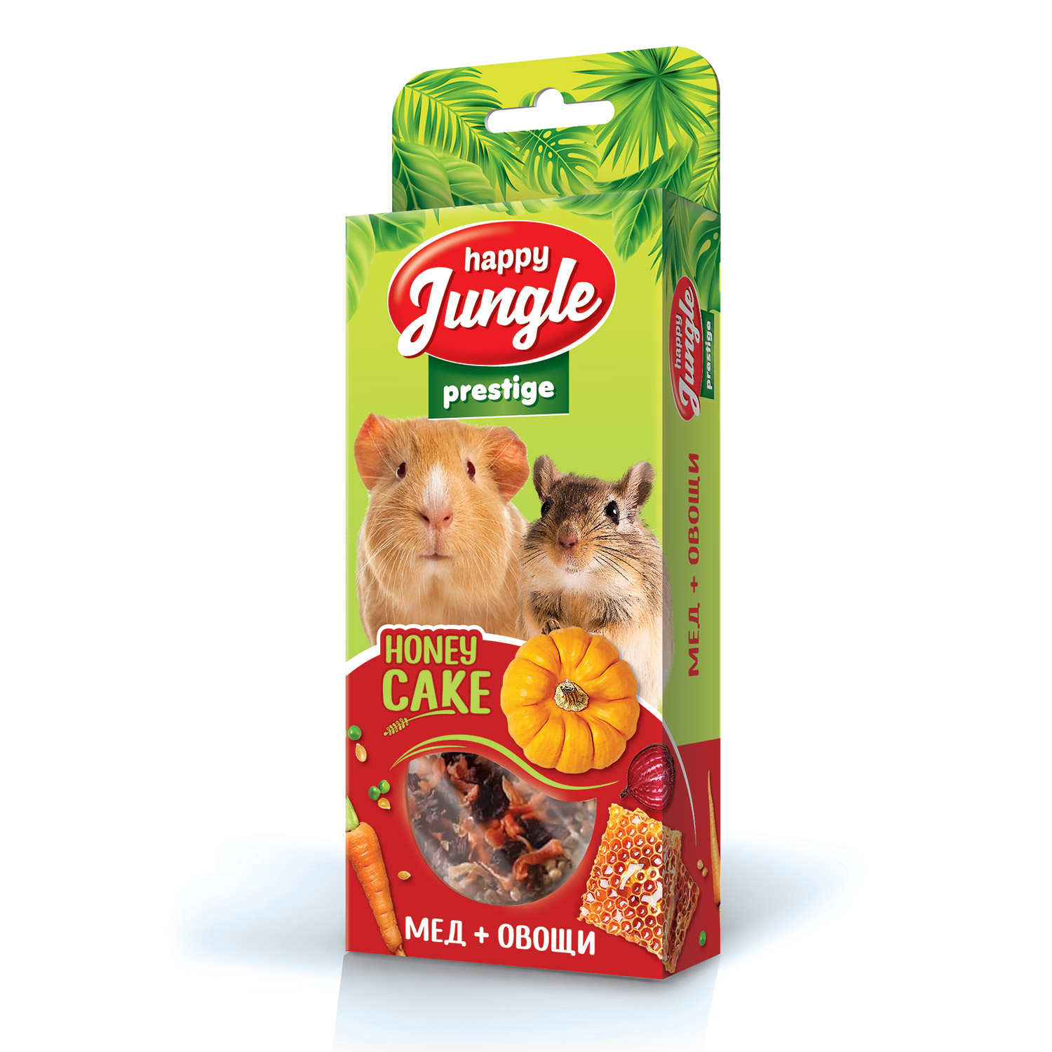 Лакомство для грызунов HappyJungle Престиж корзинки мед-овощи 30г*3шт - фото 1