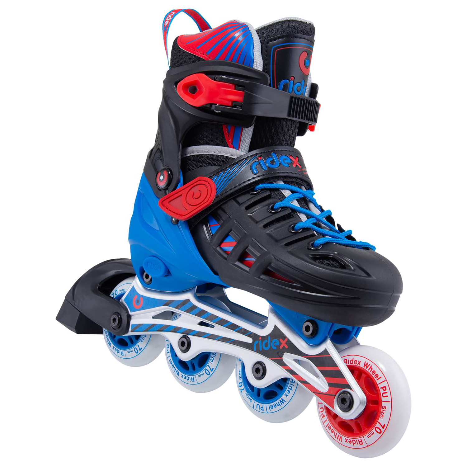 Ролики раздвижные RIDEX Inline skates Twist Red plastic S - фото 1