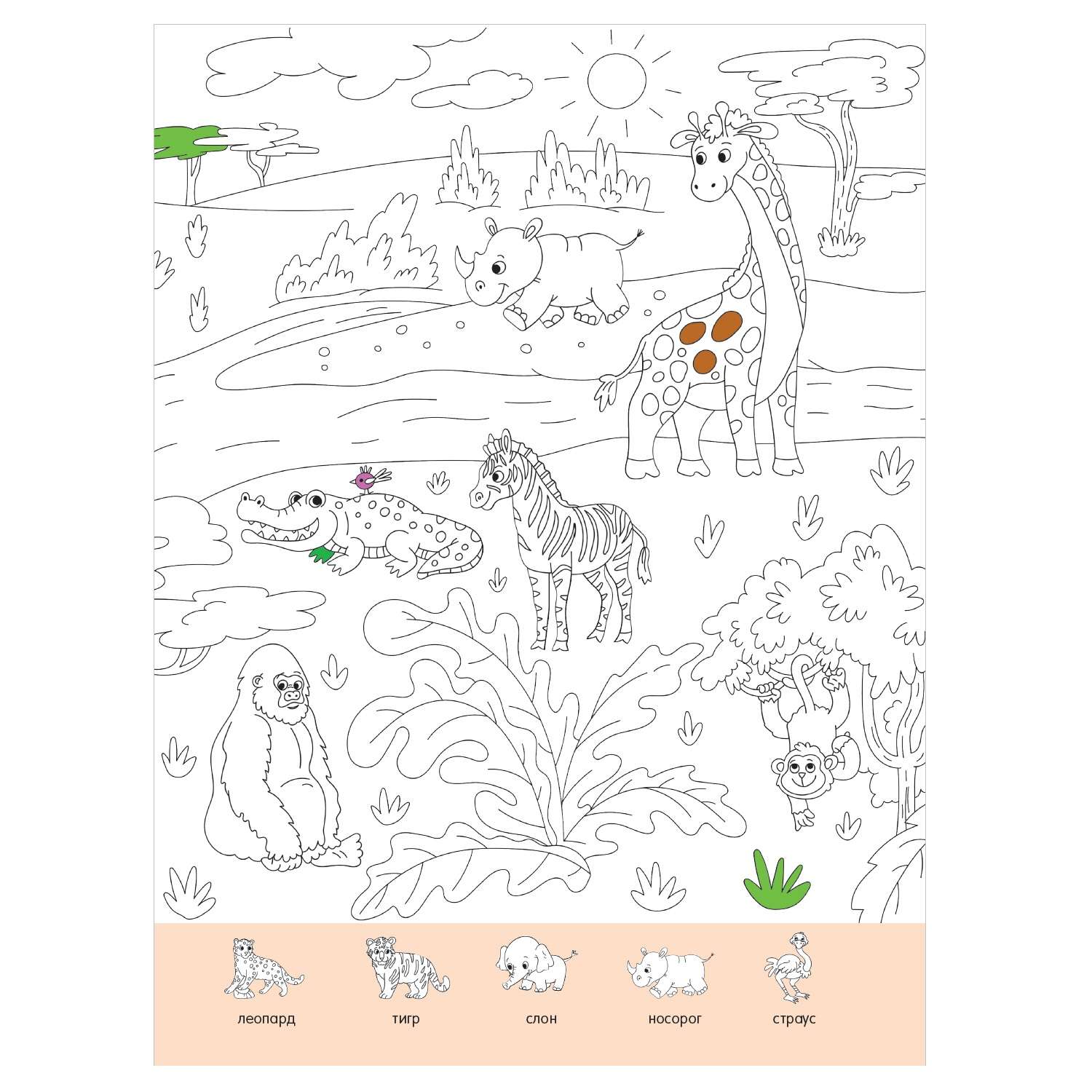 Раскраска Раскраски для малышей с квестамиВ зоопарке - фото 3