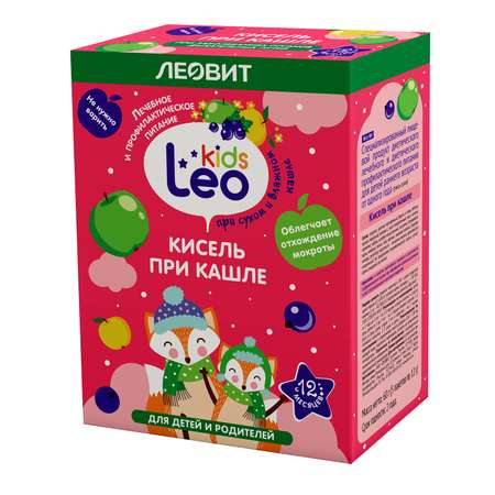 Кисель Леовит LeoKids при кашле 12г*5пакетов