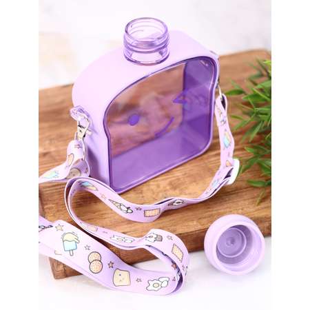 Бутылка для воды спортивная iLikeGift Bread slice purple 380 мл