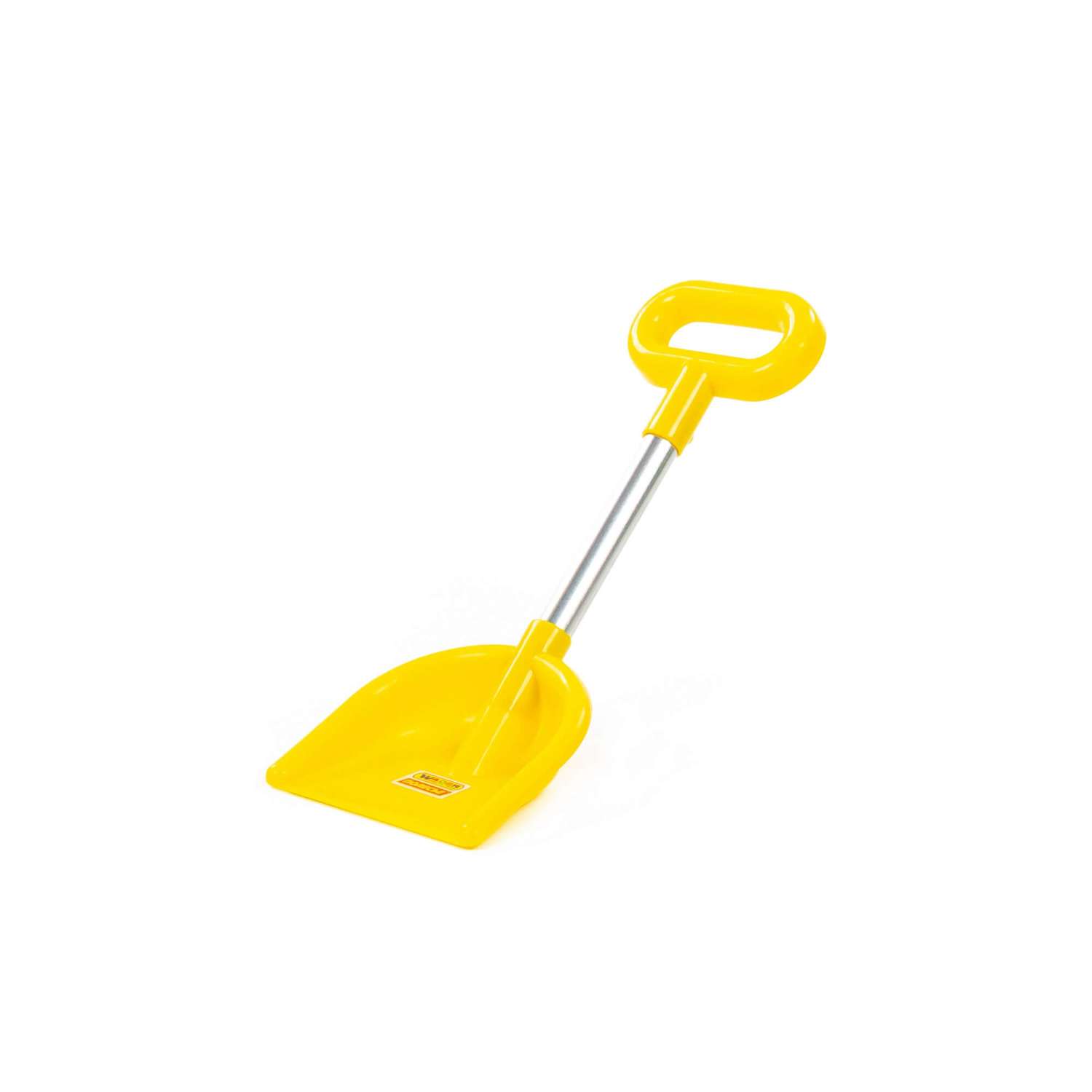 Лопатка детская Полесье алюминиевый черенок с ручкой 37 см желтая - фото 2