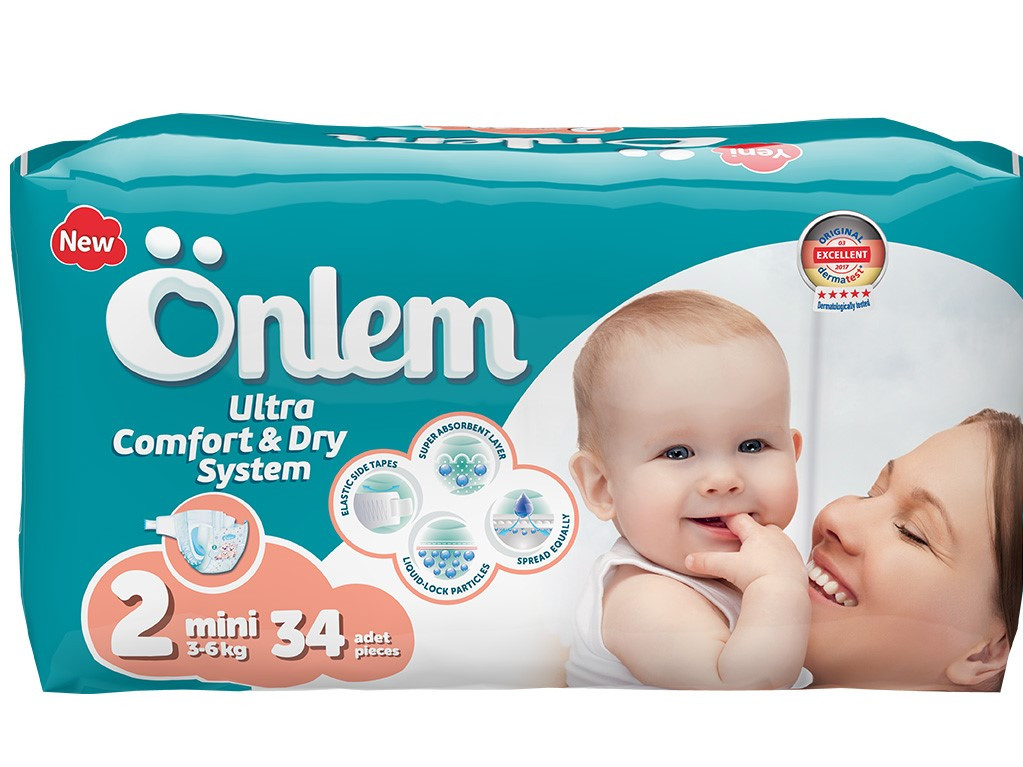 Подгузники детские Onlem Classik 3-6kg advantage 34 штуки - фото 1