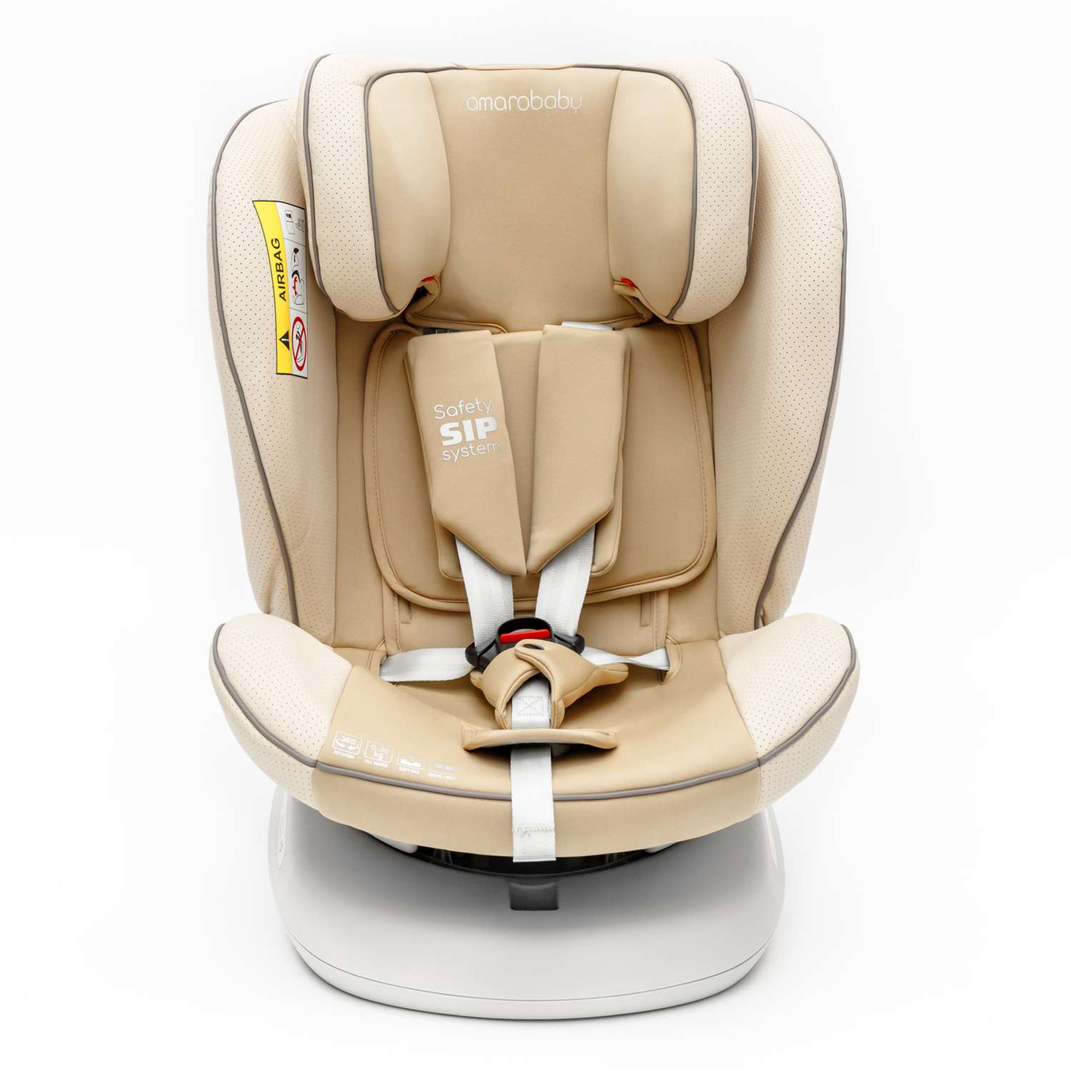 Автокресло Amarobaby Сhampion Isofix класс D группа 0+/1/2/3 Бежевый - фото 19