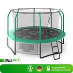 Батут каркасный Supreme Game UNIX line 12 ft Green общий диаметр 366 см до 160 кг диаметр прыжковой зоны 310 см