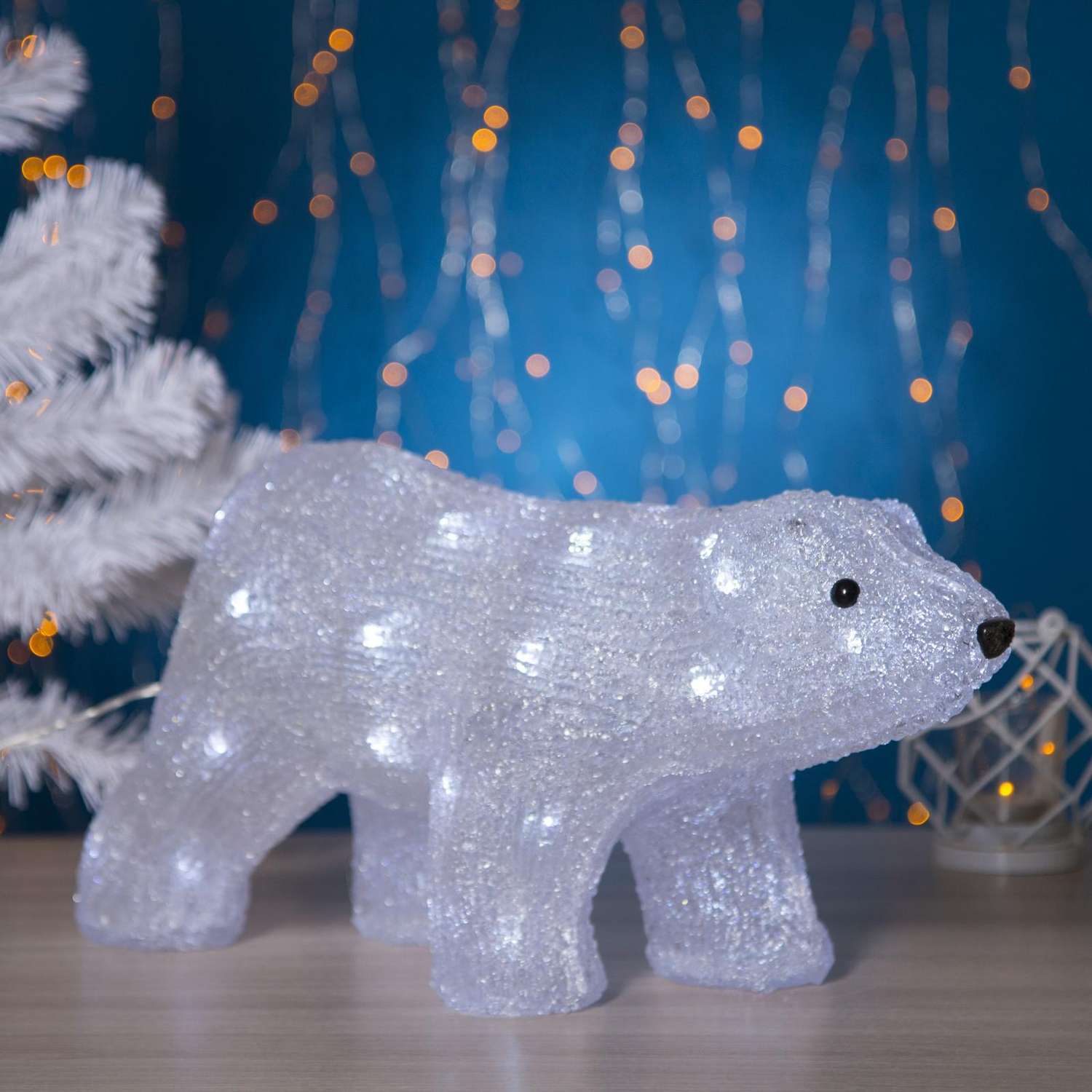 Светодиодная Luazon фигура «Медведь» 45 × 23 × 15 см акрил 40 LED 220 В свечение белое - фото 1