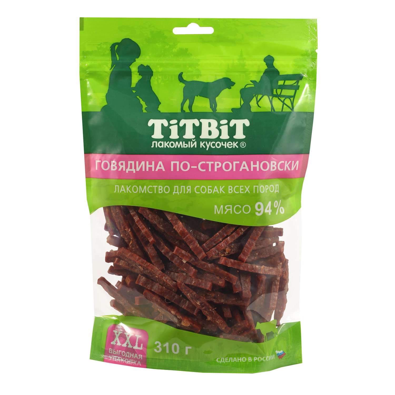 Лакомство для собак Titbit 310г всех пород говядина по-строгановски - XXL выгодная упаковка - фото 1
