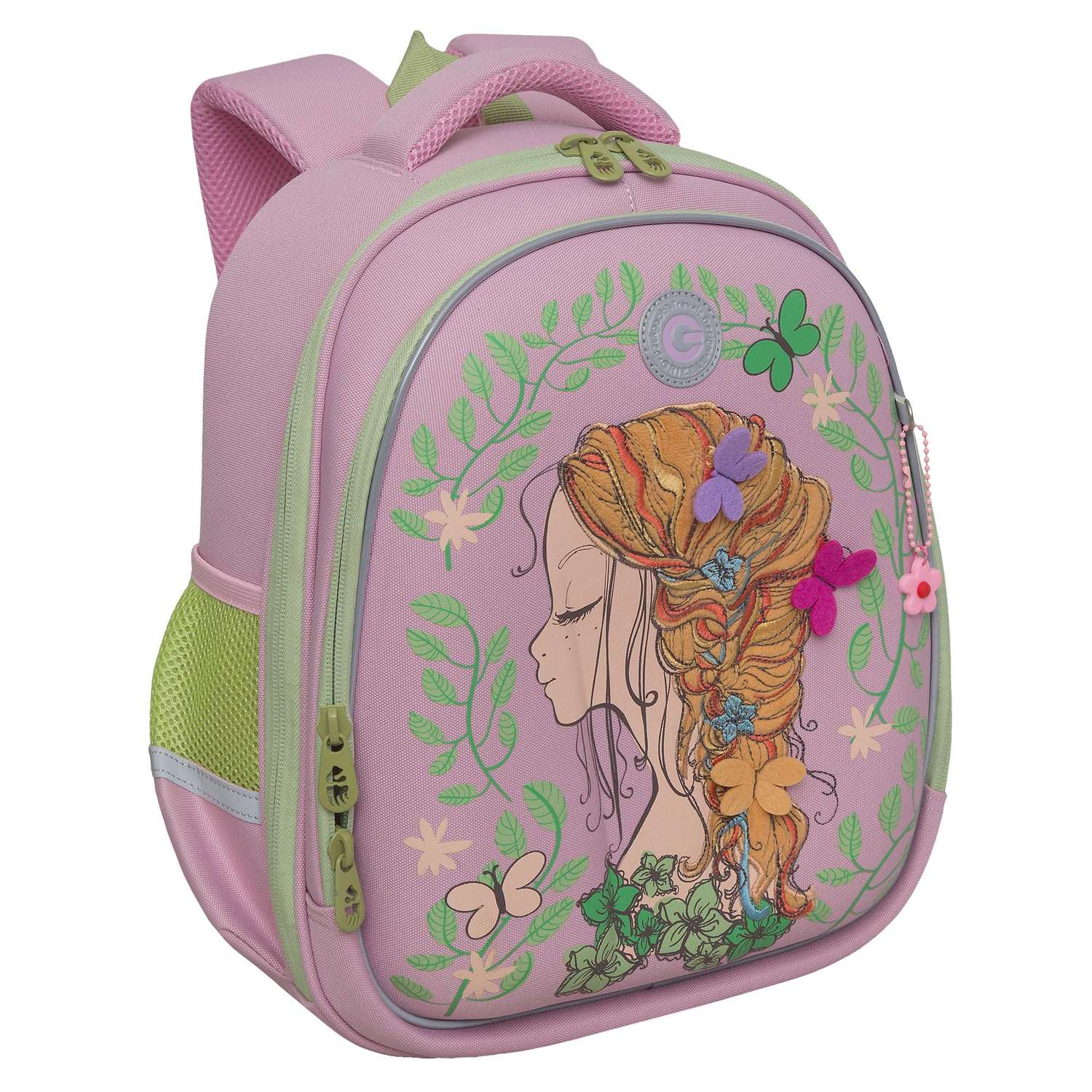 Рюкзак школьный Grizzly Розовый RAz-386-3/1 - фото 1