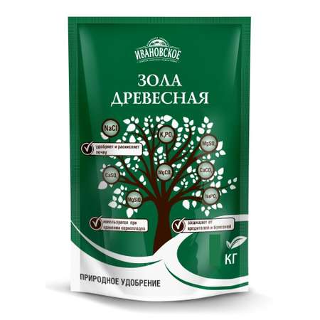 Удобрение . Зола древесная 1кг