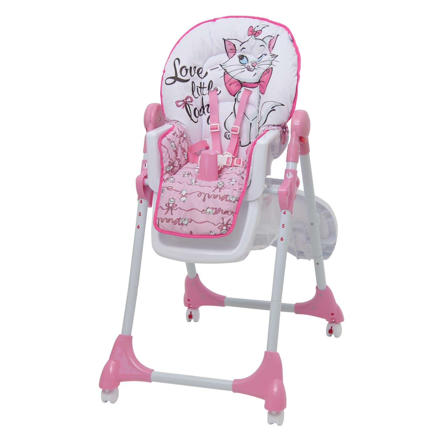 Стульчик для кормления Polini kids Disney baby 470 Кошка Мари Розовый - фото 7