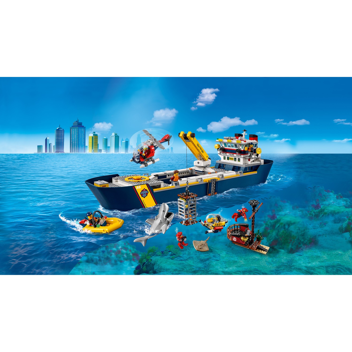 Конструктор LEGO City Исследовательское судно 60266 - фото 15